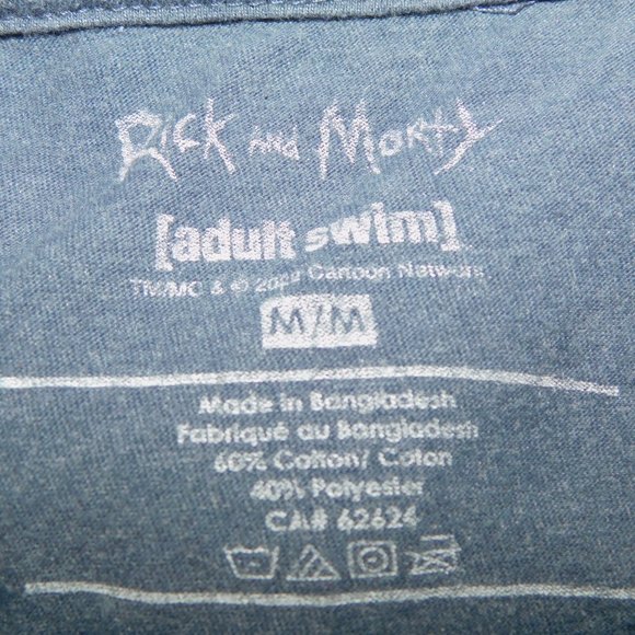 Adult Swim Rick and Morty Mens M Gray Graphic T Shirt Rick Sanchez - Picture 4 of 6